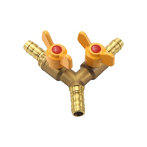 MroMax 10 mm Schlauchstutzen Y-Form Typ 3-Wege Messing Absperrkugelventil Anschluss Adapter Messing Ton 1 Stück MroMax 10 mm Schlauchstutzen Y-Form Typ 3-Wege Messing Absperrkugelventil Anschluss Adapter Messing Ton 1 Stück von MroMax