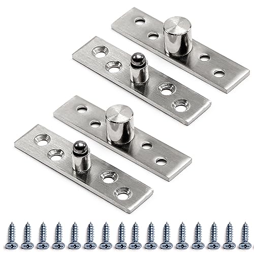 MroMax 2 Sets Edelstahl 360 Grad drehbar versteckte Tür Pivot Scharnier für Tür Schrank Schrank Silber Ton 75 x 17 mm MroMax 2 Sets Edelstahl 360 Grad drehbar versteckte Tür Pivot Scharnier für Tür Schrank Schrank Silber Ton 75 x 17 mm von MroMax