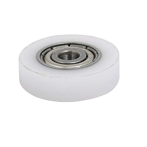 MroMax 2 Stück POM beschichtete Kugellager Laufrolle Rollenrolle Rolle Rad weiß 3 mm x 15 mm x 4 mm von MroMax