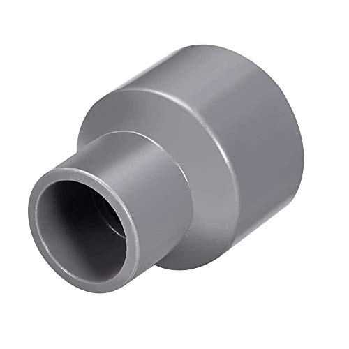 MroMax 2 Stück PVC-Reduzierkupplungs-Zeitpläne 50 mm x 32 mm Steckdosen-Rohrverschraubung Adapter Anschlüsse für Zuhause oder Industrie, Grau von MroMax