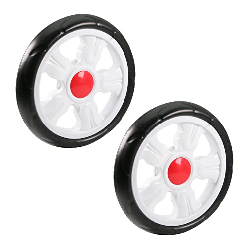 MroMax 2 stücke 190mm Dia Kunststoff Einzelrad Kinderwagen Riemenscheibe Rolling Roller Zivil Ausrüstung Weiß von MroMax
