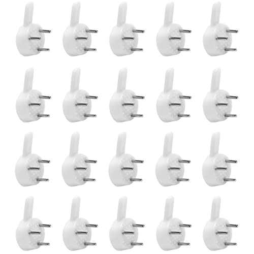 MroMax 20Pcs Hardwall Hangers for Hardware Concrete Wall Hooks Invisible Nail Hangers Non-Trace Wall Picture Hanger No Damage Stuck Hooks for Hanging Picture Photo Frame Clock 2.5 cm x 1.5 cm (L*W) von MroMax