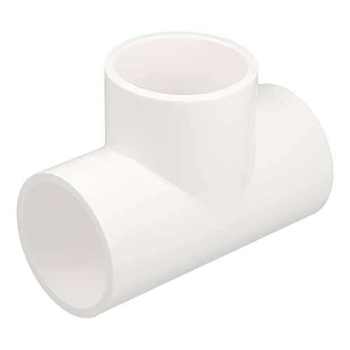MroMax 32 mm T-förmige PVC-Rohrverschraubung, T-förmige Kupplung, Fix-Halt, passende Rohre, weiß, 1 Stück von MroMax