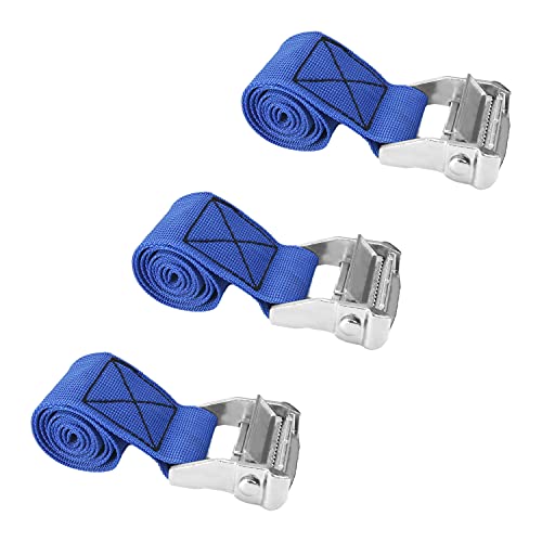 MroMax 4 x Premium Zurrgurt 0,8 m x 50 mm Cargo Spanngurte mit Nockenschnalle für Cargo Trucks blau von MroMax