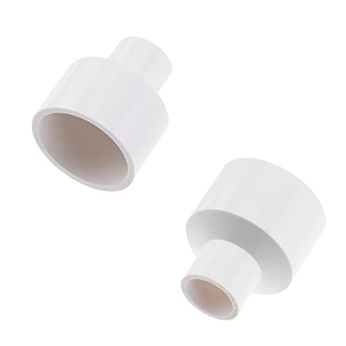 MroMax 40 mm x 20 mm ID PVC Reduzierkupplung Nabe durch Hub Rohr Fitting Adapter Verbinder 2 Stück von MroMax