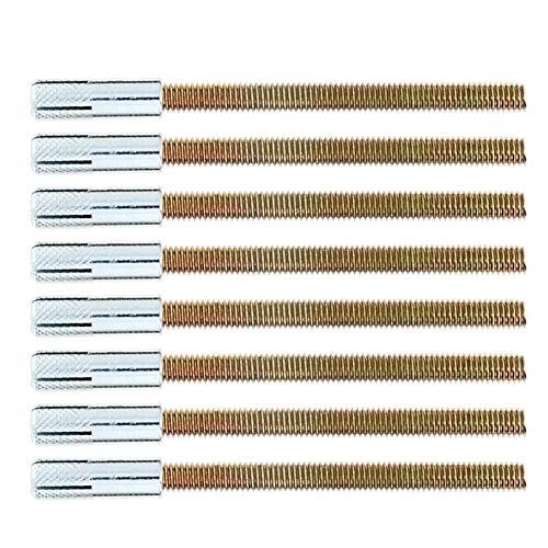 MroMax 8 Stück schwebende Regalhalterungen M6 x 80 mm gehärteter Karbonstahl verdeckte Wandhalterungs-Set von MroMax