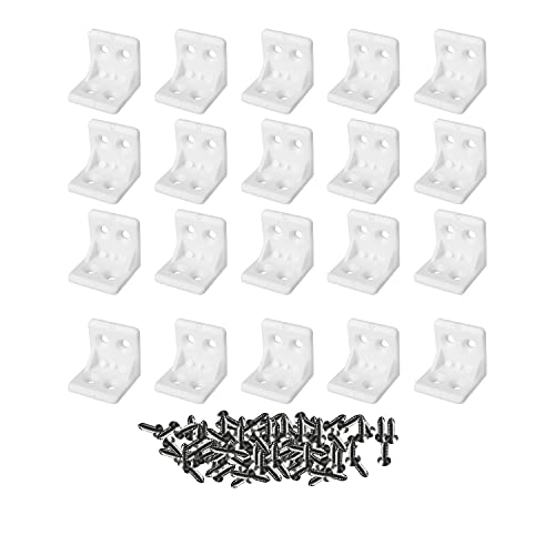 MroMax Eckwinkel für Regale, Schranktüren, Kunststoff, 2,8 x 2,8 x 2,8 cm (L x B x H), Weiß, 50 Stück von MroMax