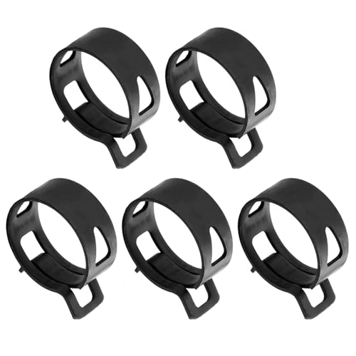 MroMax Federband-Schlauchschellen, 32 mm, schwarze Schlauchschellen, passend für Kraftstoffleitungen mit Außendurchmesser, Silikon-Vakuumschlauch, Luftschlauch und Wasserleitung, Buchse, von MroMax