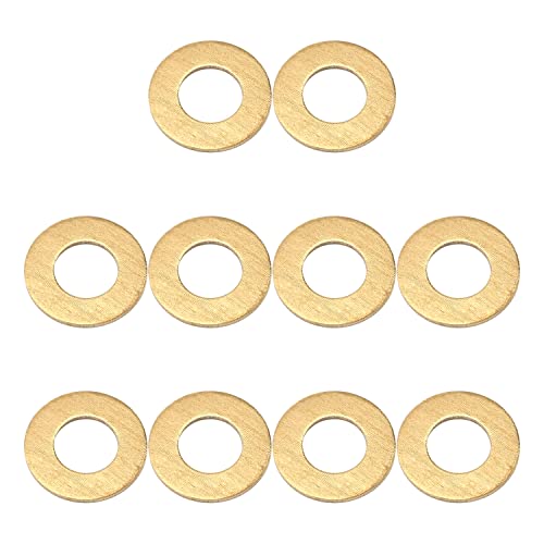 MroMax Flache Kupfer-Unterlegscheibe, 1,4 cm x 2,8 cm x 0,2 cm (Innendurchmesser x Außendurchmesser x T) für Schraubenbolzen, 10 Stück von MroMax