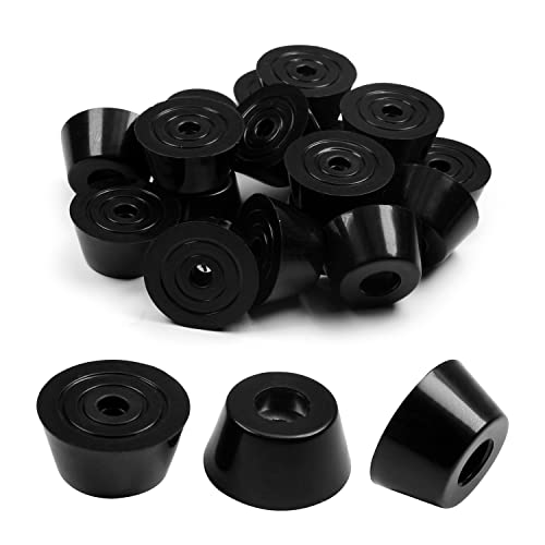 MroMax Gummifüße Anti-Vibrations-Isolator-Absorber-Fußpolster, Schwarz, 24 Stück von MroMax