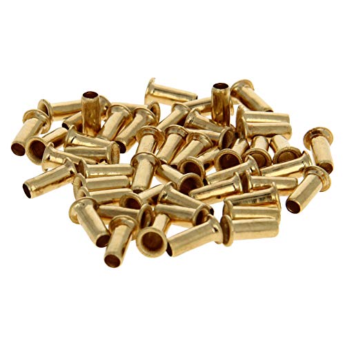 MroMax Hohlnieten, 1 cm x 0,4 cm (Länge x Außendurchmesser), Durchgangsloch, Kupfer, Hohlnieten, doppelseitig, Leiterplatte, 200 Stück von MroMax