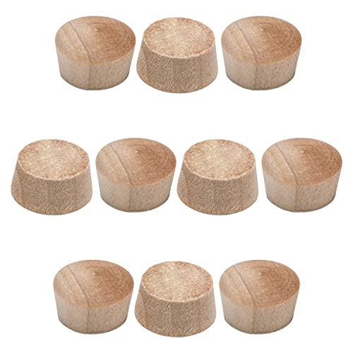 MroMax Holzdübel mit flachem Kopf, 14 x 9 mm, Weiß, 10 Stück, MRO191114T-0018, 10PCS 14*9 von MroMax