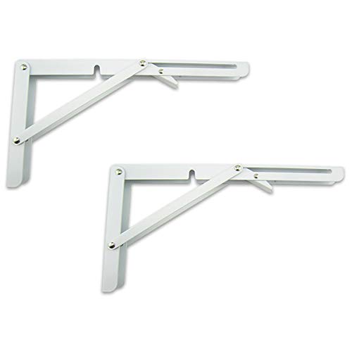 MroMax Klappbare Regalhalterungen für Stehpult, Wandmontage, 350 mm, für Küche, Waschküche, Weiß, 2 Stück MroMax Klappbare Regalhalterungen für Stehpult, Wandmontage, 350 mm, für Küche, Waschküche, Weiß, 2 Stück von MroMax