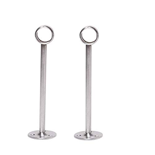 MroMax Kleiderschrank-Rohrhalterung, 1,9 cm Durchmesser, Deckenmontage, Schienenstangenhalterung, silberfarben, 2 Stück MroMax Kleiderschrank-Rohrhalterung, 1,9 cm Durchmesser, Deckenmontage, Schienenstangenhalterung, silberfarben, 2 Stück von MroMax