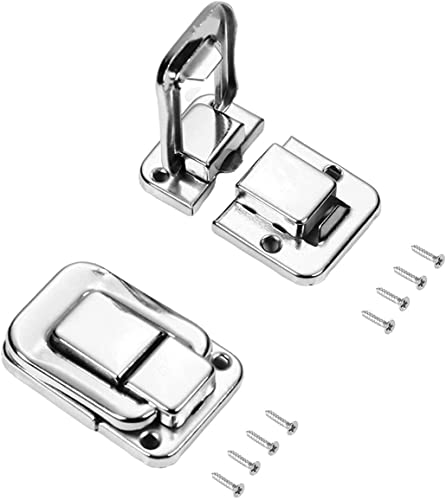 MroMax Knebelverschluss, 4 x 2,7 cm (L x B), Retro, dekorativ, silberfarben, für Koffer, Truhe, Kofferraum, 20 Stück von MroMax