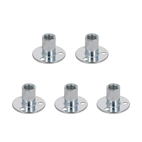 MroMax M12 24 mm 5 Stück Flachkopfmuttern, Brad Loch, T-Nut, Karbonstahl, runde Basis, T-Nut zum Einschrauben MroMax M12 24 mm 5 Stück Flachkopfmuttern, Brad Loch, T-Nut, Karbonstahl, runde Basis, T-Nut zum Einschrauben von MroMax