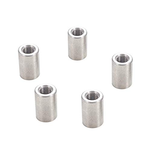 MroMax M12 x 20 x 30 mm Gewinde, runde Verbindungsmuttern aus Edelstahl, 304, silberfarben, 5 Stück MroMax M12 x 20 x 30 mm Gewinde, runde Verbindungsmuttern aus Edelstahl, 304, silberfarben, 5 Stück von MroMax