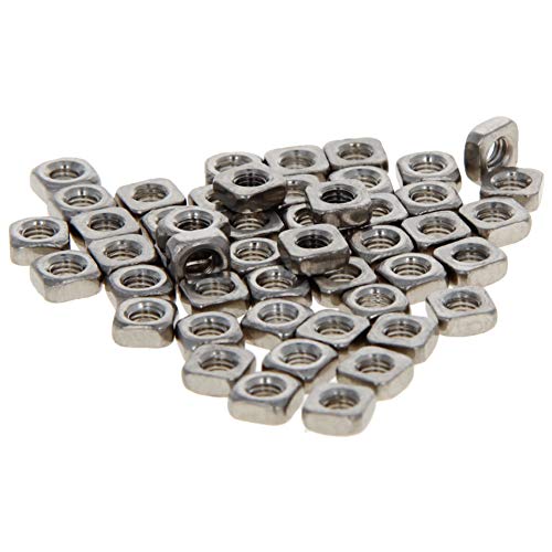 MroMax M3 x 5,4 x 2,4 mm quadratische Muttern, Gewindemuttern, Maschinenschraube, Muttern, Befestigungswerkzeug, 304 Edelstahl, silberfarben, 25 Stück MroMax M3 x 5,4 x 2,4 mm quadratische Muttern, Gewindemuttern, Maschinenschraube, Muttern, Befestigungswerkzeug, 304 Edelstahl, silberfarben, 25 Stück von MroMax