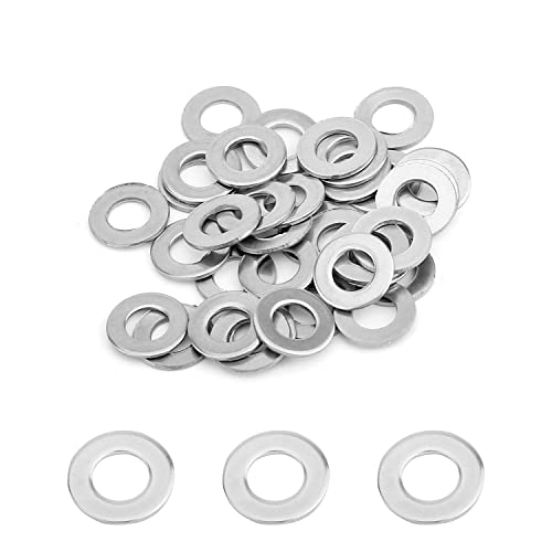 MroMax M6 x 12 mm x 1 mm flache Unterlegscheibe für 304 Edelstahl-Schraubbolzen, Metallic-Silber, 100 Stück MroMax M6 x 12 mm x 1 mm flache Unterlegscheibe für 304 Edelstahl-Schraubbolzen, Metallic-Silber, 100 Stück von MroMax