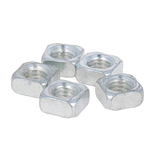 MroMax M8 x 14 x 6 mm quadratische Muttern, Gewindemuttern, Maschinenschraube, Befestigungswerkzeug, Karbonstahl, silberfarben, 50 Stück MroMax M8 x 14 x 6 mm quadratische Muttern, Gewindemuttern, Maschinenschraube, Befestigungswerkzeug, Karbonstahl, silberfarben, 50 Stück von MroMax