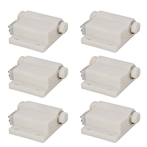 MroMax Magnetischer Schnappverschluss für Möbel, Schränke, kleine Türen, Glastüren, Kleiderschrank, Türen, Schränke, Weiß, 6 Stück MroMax Magnetischer Schnappverschluss für Möbel, Schränke, kleine Türen, Glastüren, Kleiderschrank, Türen, Schränke, Weiß, 6 Stück von MroMax