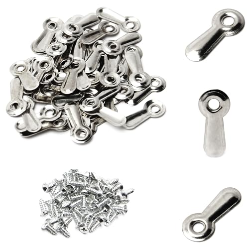 MroMax Metall-Bilderrahmen, Drehknopf, Spiegel, Drehknopf, zum Schutz Ihrer Kunst, silberfarben, 20 Stück, MRO191028H-0484, silber, 50pcs von MroMax