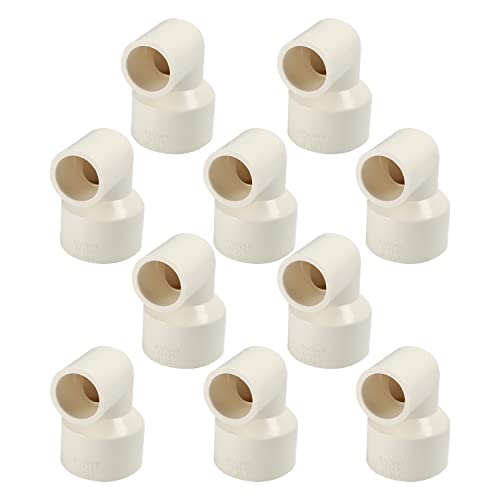 MroMax PVC-Rohrverschraubung, Winkelstück, 40 mm x 25 mm, Buchse, Kupplungsverbinder für landwirtschaftliche Bewässerung, Möbel, Weiß, 10 Stück von MroMax