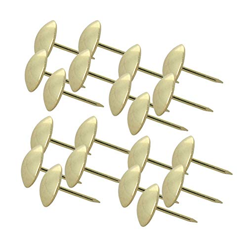 MroMax Polsternägel, 14 mm Kopfdurchmesser, 20 mm Länge, antik, runde Reißzwecken für Möbel, Sofa, Kopfteile, Goldton, 150 Stück MroMax Polsternägel, 14 mm Kopfdurchmesser, 20 mm Länge, antik, runde Reißzwecken für Möbel, Sofa, Kopfteile, Goldton, 150 Stück von MroMax