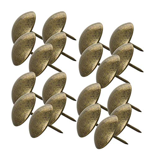 MroMax Polsternägel, 25 mm Kopfdurchmesser, 25 mm Länge, antik, rund, für Möbel, Sofa, Kopfteile, bronzefarben, 20 Stück von MroMax