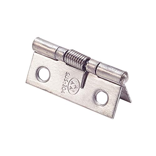 MroMax Selbstschließendes Federscharnier, 3,8 cm, Edelstahl, gebürstet, DIY-Hardware für Tür, Schrank, kleine Box, silberfarben, 1 Stück pro Packung MroMax Selbstschließendes Federscharnier, 3,8 cm, Edelstahl, gebürstet, DIY-Hardware für Tür, Schrank, kleine Box, silberfarben, 1 Stück pro Packung von MroMax