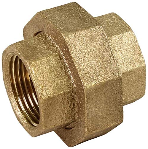 MroMax Verbindet zwei Rohre, 38 mm Länge, Innengewinde, bleifrei, Messingverschraubung für mit Innengewinde, höhere Korrosionsbeständigkeit, wirtschaftlich, goldfarben, 1 Stück von MroMax
