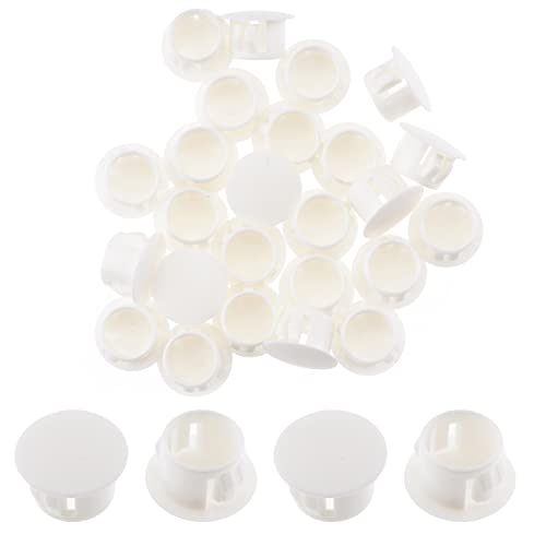 MroMax Verschlussstopfen aus Kunststoff, weiß, Durchmesser 12,5 mm, 25 Stück von MroMax