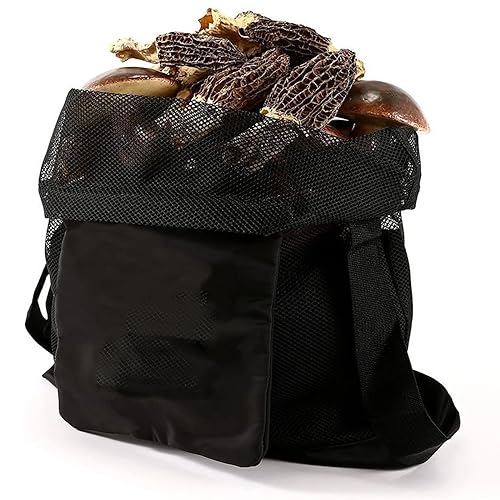 Pilz Sammeltasche, Pilz jagdtasche, Pilzsammeltasche, Morels Jagdtasche Canva Stil Erntesammelbeutel Netz Nylon Mesh Verstellbarem Pflücken Pilzen Garten Obst Gemüse Freien beim Wandern Campen von Mrracxy