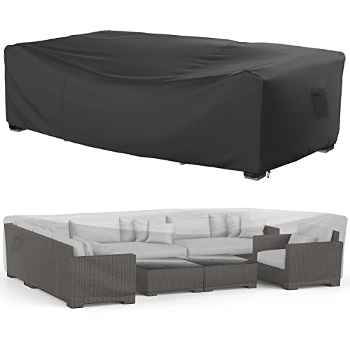 Mrrihand Funda Muebles Jardín Impermeable 270x180x90 cm, Funda Sofás Jardín Exterior 600D Tela Oxford Impermeable Con Revestimiento de PU, Funda Mesa Jardín Con Salida de Aire Mrrihand Funda Muebles Jardín Impermeable 270x180x90 cm, Funda Sofás Jardín Exterior 600D Tela Oxford Impermeable Con Revestimiento de PU, Funda Mesa Jardín Con Salida de Aire von Mrrihand