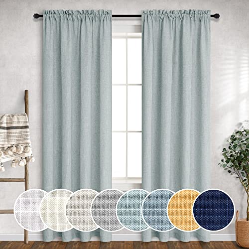 Blaugrüne Vorhänge, 243.8 cm lang für Wohnzimmer, 2 Paneele, Stangentaschen, lichtfilternde Baumwolle, Leinenoptik, halbdurchsichtig, Aqua-Grün, Vorhang für Esszimmer, Ozean, Spa, hellgrün, Grau Blaugrüne Vorhänge, 243.8 cm lang für Wohnzimmer, 2 Paneele, Stangentaschen, lichtfilternde Baumwolle, Leinenoptik, halbdurchsichtig, Aqua-Grün, Vorhang für Esszimmer, Ozean, Spa, hellgrün, Grau von Mrs.Naturall