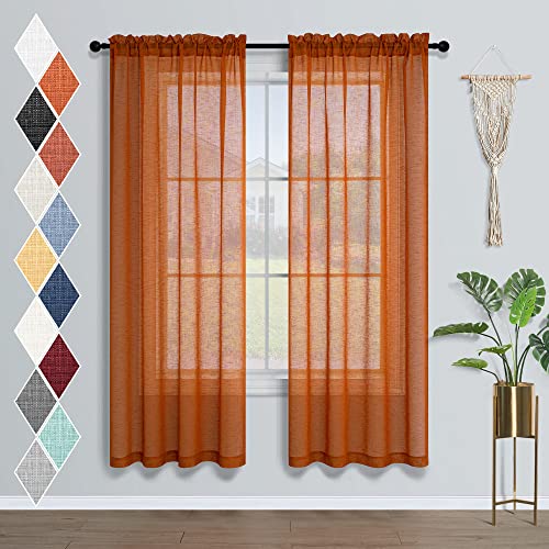 Burnt Orange Textured Curtains 63 Inch Length for Bedroom Rod Pocket Bohemian Semi Sheer Light Filtering Drapes for Living Room Pumpkin Boho Decor Rust Tangerine 63 Inches Long Set 2 Panels Burnt Orange Textured Curtains 63 Inch Length for Bedroom Rod Pocket Bohemian Semi Sheer Light Filtering Drapes for Living Room Pumpkin Boho Decor Rust Tangerine 63 Inches Long Set 2 Panels von Mrs.Naturall