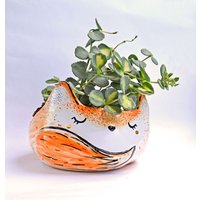 Mini Übertopf, Fuchs Einweihungsgeschenk, Wald, Tier Keramik Sukkulenten Geschenk von MrsBiscuitArt