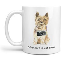 Abenteuer Ist Da Draußen Cairn Terrier Hundebecher; Süße Illustrierte Reisekaffeetasse, Lustiges Geschenk Für Hundeliebhaber. Hunde Name von MrsHenris