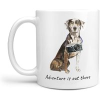 Abenteuer Ist Da Draußen Catahoula Leopard Dog Becher; Süße Illustrierte Reisekaffeetasse, Lustiges Geschenk Für Hundeliebhaber. Hunde Name von MrsHenris