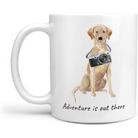 Das Abenteuer Ist Da Draußen Labrador Retriever Hundebecher; Süße Illustrierte Reisekaffeetasse, Lustiges Geschenk Für Hundeliebhaber. Hunde von MrsHenris