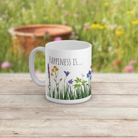 Tasse Mit Wildblumen Illustration, Gärtner Geschenk Tasse Mit Wildblumen Illustration, Gärtner Geschenk von MrsHenris