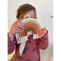 Regenbogen "Juhuboho" Größe L - Kinderzimmer, Deko, Wanddeko, Wandbehang, Geschenk Zur Geburt, Geschenkidee, Babyparty, Wohnzimmer, Taufefe von MrsLovelyThings