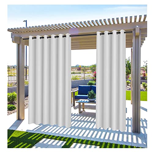 Outdoor Vorhang Anti Verblassen Windschutz Wasserdicht Verdunkelungsvorhänge Sonnenschutz Sichtschutz Wetterfest Terrassenvorhänge Vertikalmarkise Terrasse Balkon Pergola,192*244cm W*H,2 Stück von Mrxfn