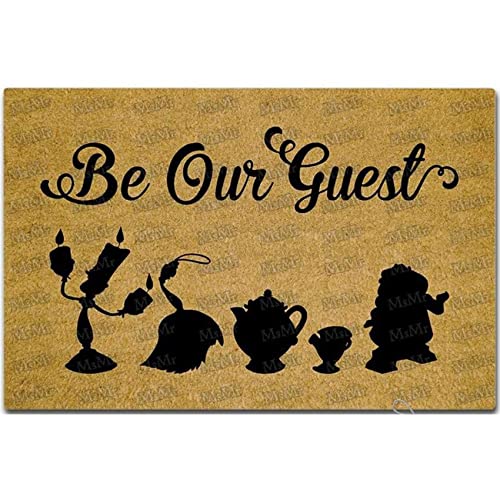 MsMr Fußmatte „Be Our Guest“, Gummimatte, Vliesstoff, 39,9 x 59,9 cm von MsMr