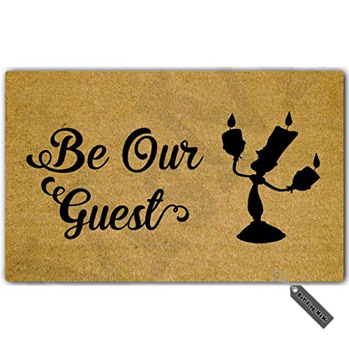 MsMr Fußmatte für den Eingangsbereich lustiges Design „Be Our Guest“Fußmatte für den Innen- und Außenbereich Gummiunterseite Oberseite aus Vlies-Stoff 45,7 x 76,2 cm MsMr Fußmatte für den Eingangsbereich lustiges Design „Be Our Guest“Fußmatte für den Innen- und Außenbereich Gummiunterseite Oberseite aus Vlies-Stoff 45,7 x 76,2 cm von MsMr