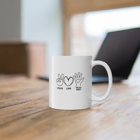 Peace Love Social Work Tasse- Becher Für Soziale Arbeit- Arbeit - Geschenk Sozialarbeiter Lcsw Tasse Boho von MsSchoolPsychologist