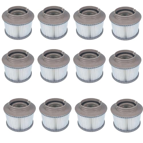Mscomft MSPA Filterkartuschen für alle Modelle von, Spas, Swimming Pools, Filterkartuschen mit Netz für MSpa, Spas, Bubble Spa(12 Stück) von Mscomft