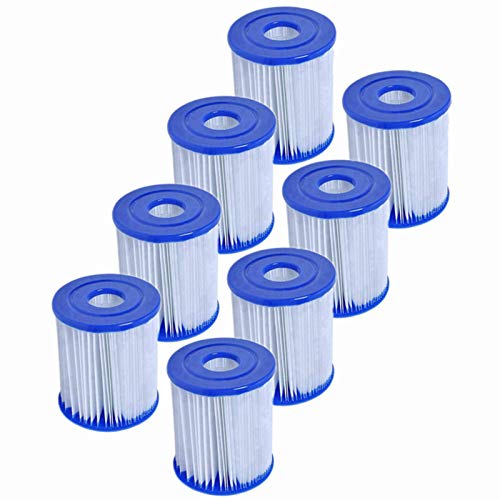 Mscomft for Bestway Size I Filter Cartridge for Pools, for Bestway Swimming Pool Easy Set Filter Cartridge Replacement (8 PCS) von Mscomft