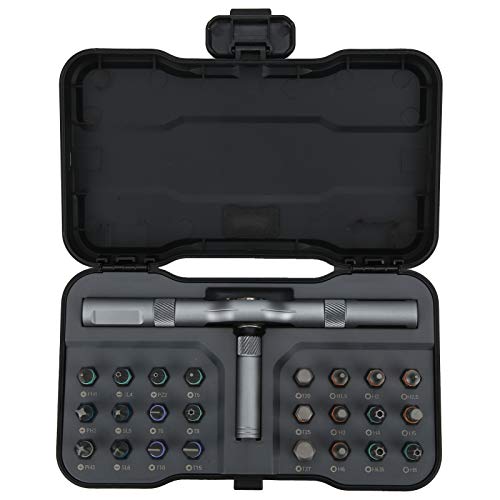 Msiud 24 Teiliges Ratschenschraubendreher Set, DIY Schraubendreher 24 In 1 Magnetschraubendreher Set Magnetischer Satz Abnehmbarer T Ratschengriff Mehrzweckreparaturwerkzeug Präzisions von Msiud