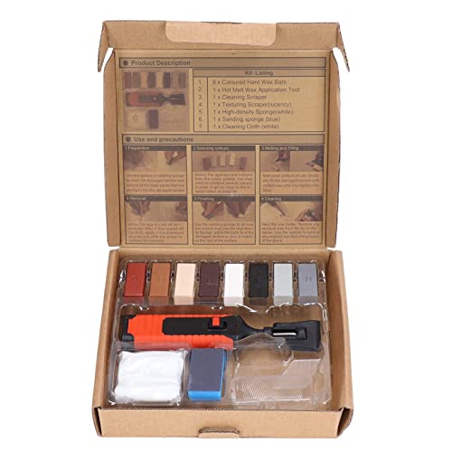 Msiud Fliesen-Reparatur-Set, Heizstift, Wachsblock-Set, Werkzeug, Riss-Lücken-Reparatur-Werkzeuge, Elektrisch Chip-Keramikböden, Wand-Nagellochsteine, Rissige Steinböden Reparaturset Wachsschmelzer von Msiud